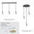 3-Light Linear Canopy - Natural Iron Finish-121780810