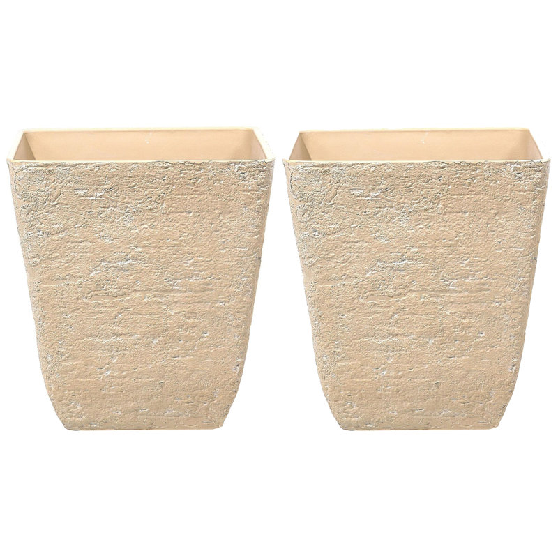 Adele Pot Planter, Beige, 53cm H x 49cm W x 49cm D
