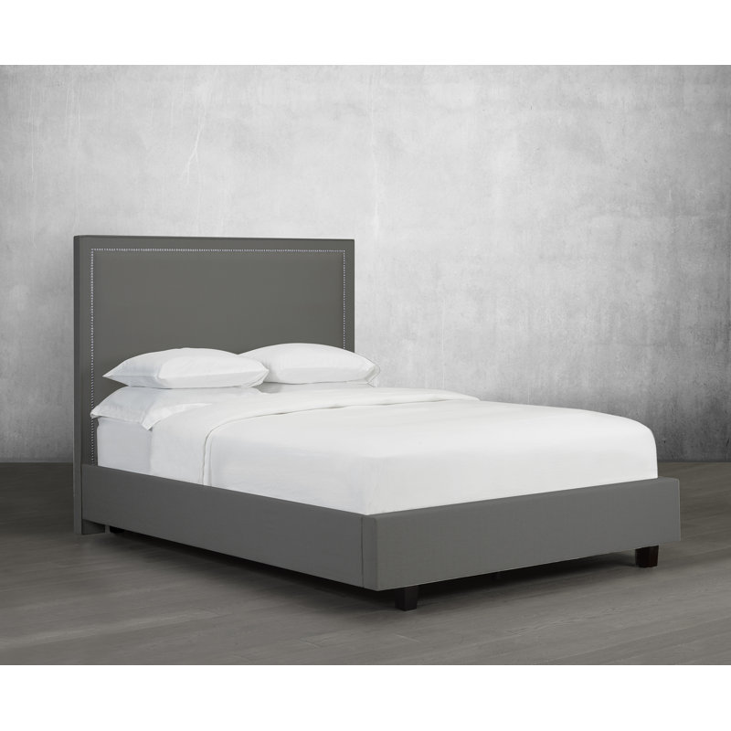 Lit plateforme tapissier avec rangement Strader, Cuir - Noir, Très grand