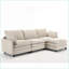 Canapé modulaire en velours moderne à 4 places en U avec repose-pieds et amp; Coussins pour le salon | Beige | Standard-2113524335