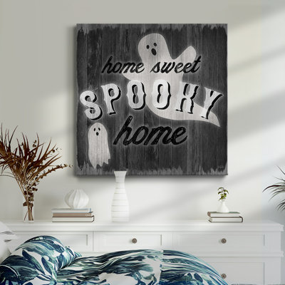 «Spooky Ghost», toile tendue avec châssis de qualité supérieure - prête à être accrochée