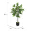 Arbre artificiel Laurel Tommy Lifelike avec pot en ciment, vert, 35 po