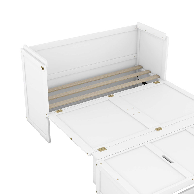 Lit escamotable Emmaree, Blanc, Grand