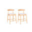 Tabourets de comptoir en bois massif de style moderne Mid-Century 24 po, tabourets de comptoir rembourrés avec pieds en bois pour îlot de cuisine Bar (structure et coussin)-1731675946-1731675945