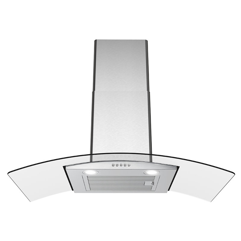 Streamline Borsari 36" 220 Cubic Feet Per Minute Ducted Wall Mount Range Hood with Baffle Filter and Light Included