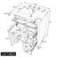 Meuble-lavabo avec lavabo et 3 tiroirs de rangement-2066236872