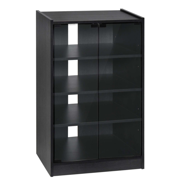 Armoire multimédia à 5 niveaux avec tablettes réglables à 3 niveaux