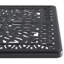 Ensemble de 5 meubles de patio en aluminium coulé avec cadre noir et coussins de siège rouges
