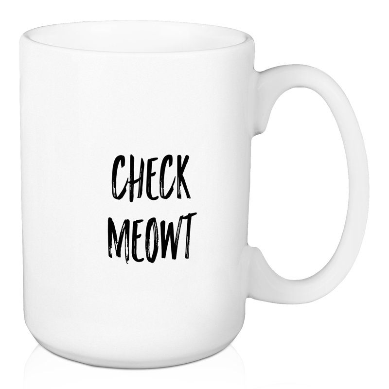 Grande tasse à café check meowt Domingue