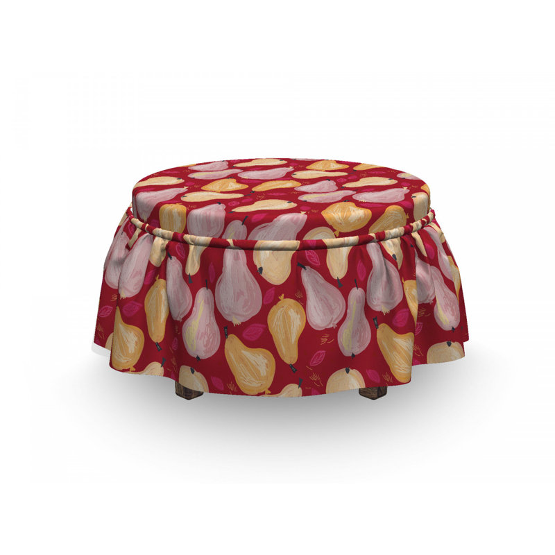 Housse pour repose-pieds abstract poires