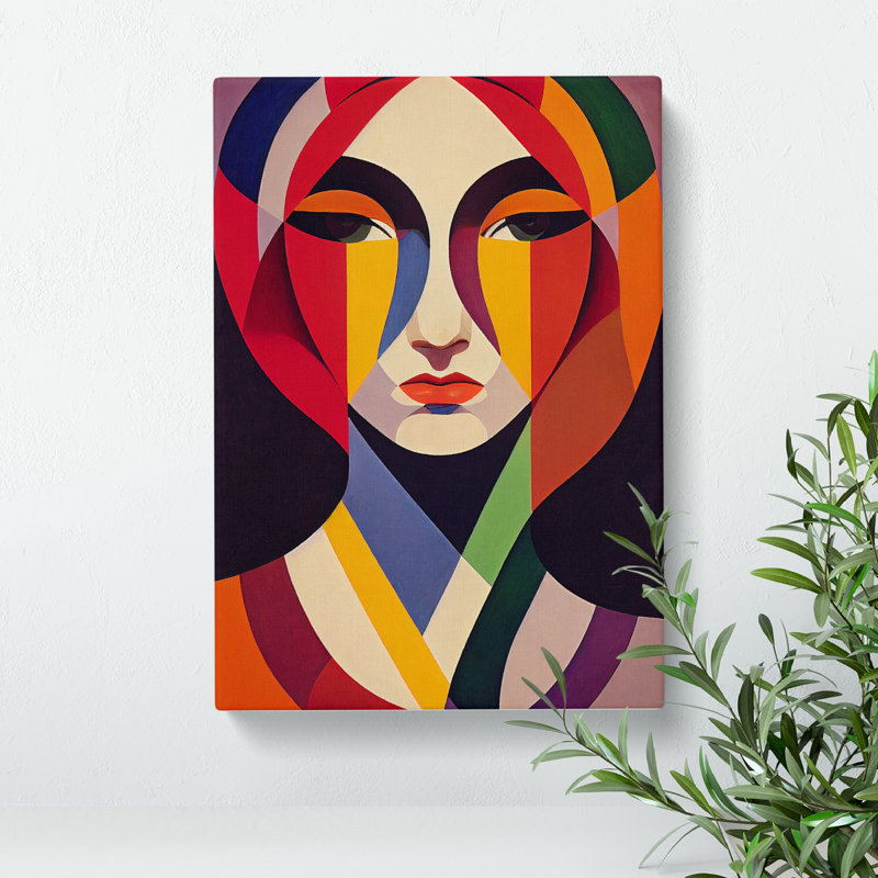 Abstract Portrait Of A Woman No.5 - Wrapped Canvas, 60cm H x 40cm W x 3cm D