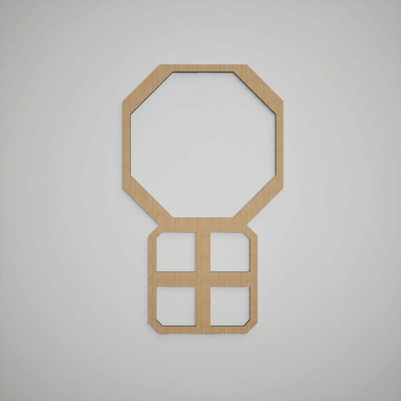 Panneaux muraux décoratifs en bois Johnston, grand, l 39 1/4 po x H 23 7/8 po x T 3/8 po, chêne blanc