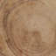 Table d'appoint sculptée en forme de cœur en bois sculpté pour le salon - Table de bout naturelle étroite pour la maison ou le bureau - 18 po, brun clair et brun