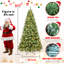 Arbre de Noël pré-éclairé, arbre de Noël artificiel haut de gamme avec lumières et branches en PVC, arbre de Noël à charnières pré-éclairé avec base en métal pour les fêtes, les fêtes et la décoration intérieure-613870586