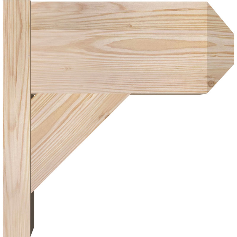 Artisan traditionnel en bois rustique, Sapin Douglas de 7 1/2 po (lisse), P 14 po x H 14 po