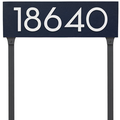 Floating 1-Line Lawn Address Sign