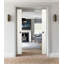 Mela Panelled Manufactured Wood Sliding Closet White Doors-58144001