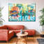 Saint-Louis, repères grunge sur toile-1559534173