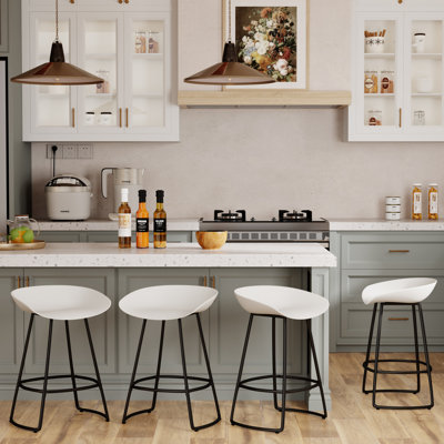 Bralen Swivel Counter Stool with Metal Frame
