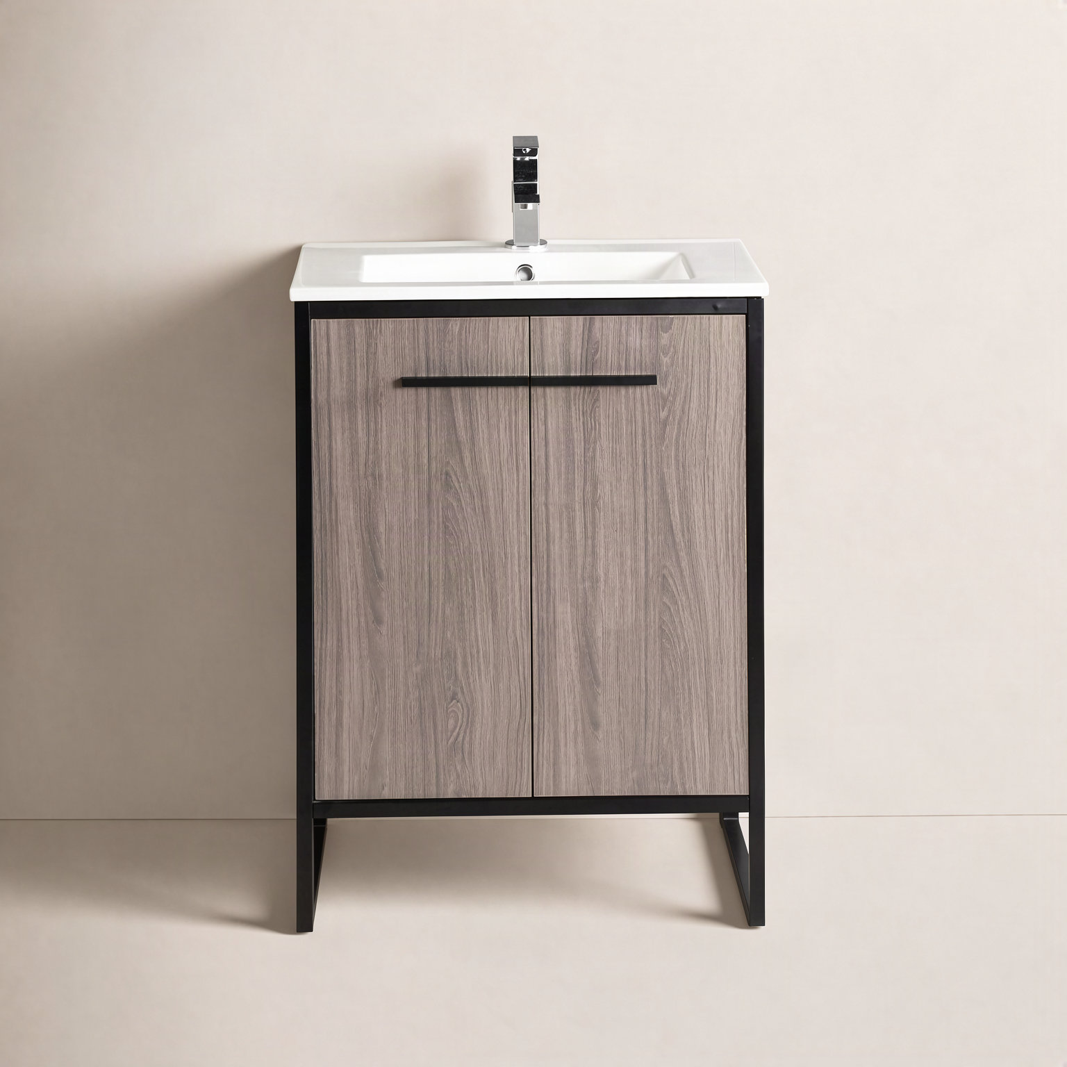 Saray 24'' Single Bathroom Vanity, Gray Taupe