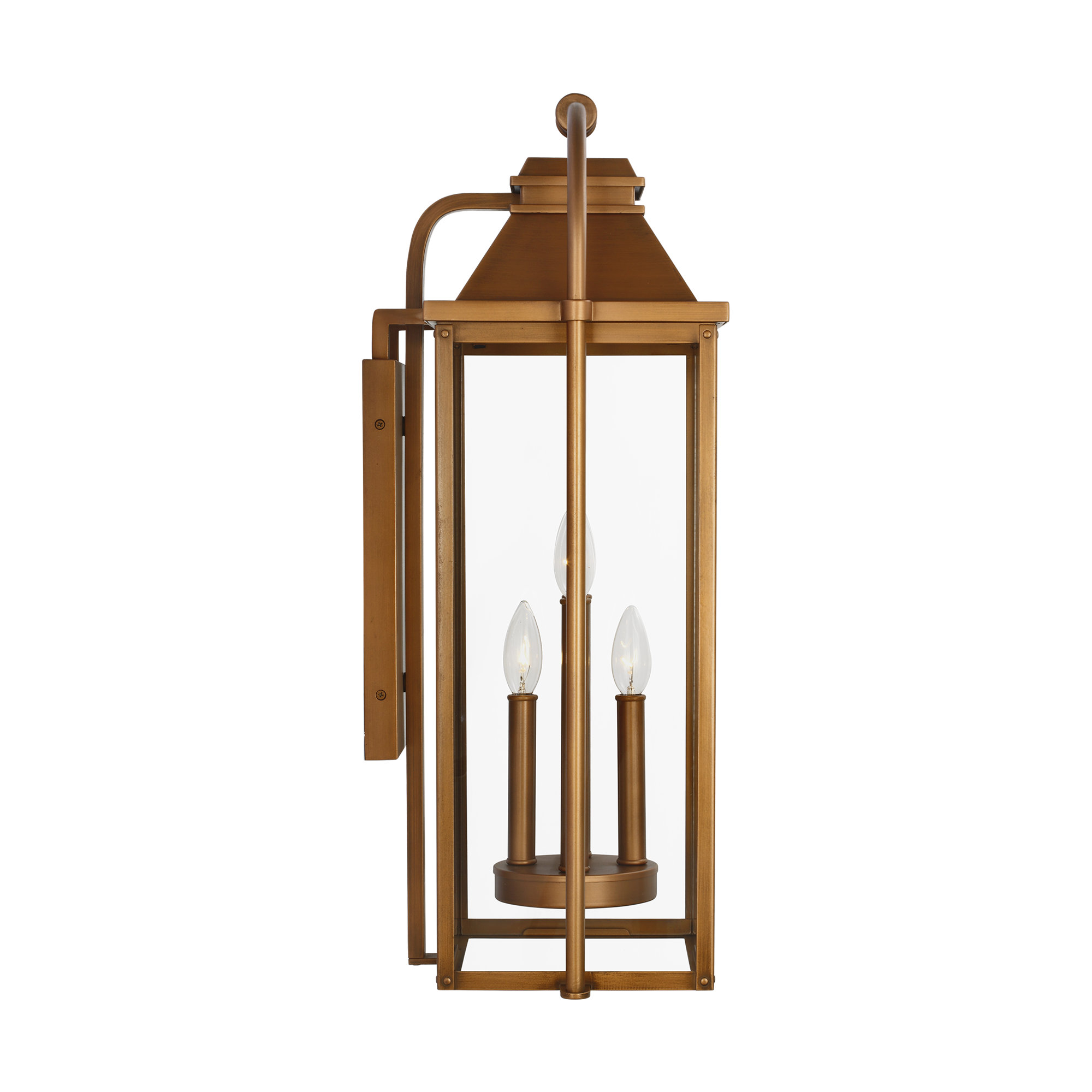 Newson 4 Light Outdoor Wall Light, Natural Copper