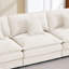 Canapé modulaire modulaire, ensemble de canapé en forme de L de 102 pouces pour le salon, canapé à 3 places confortable avec repose-pieds mobile, combinaison de bricolage, chenille
