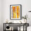 Bouleaux rayonnants, orange vif et feuilles jaunes, Nature Illustration, petit décor, œuvre d'art-101376266-101376262