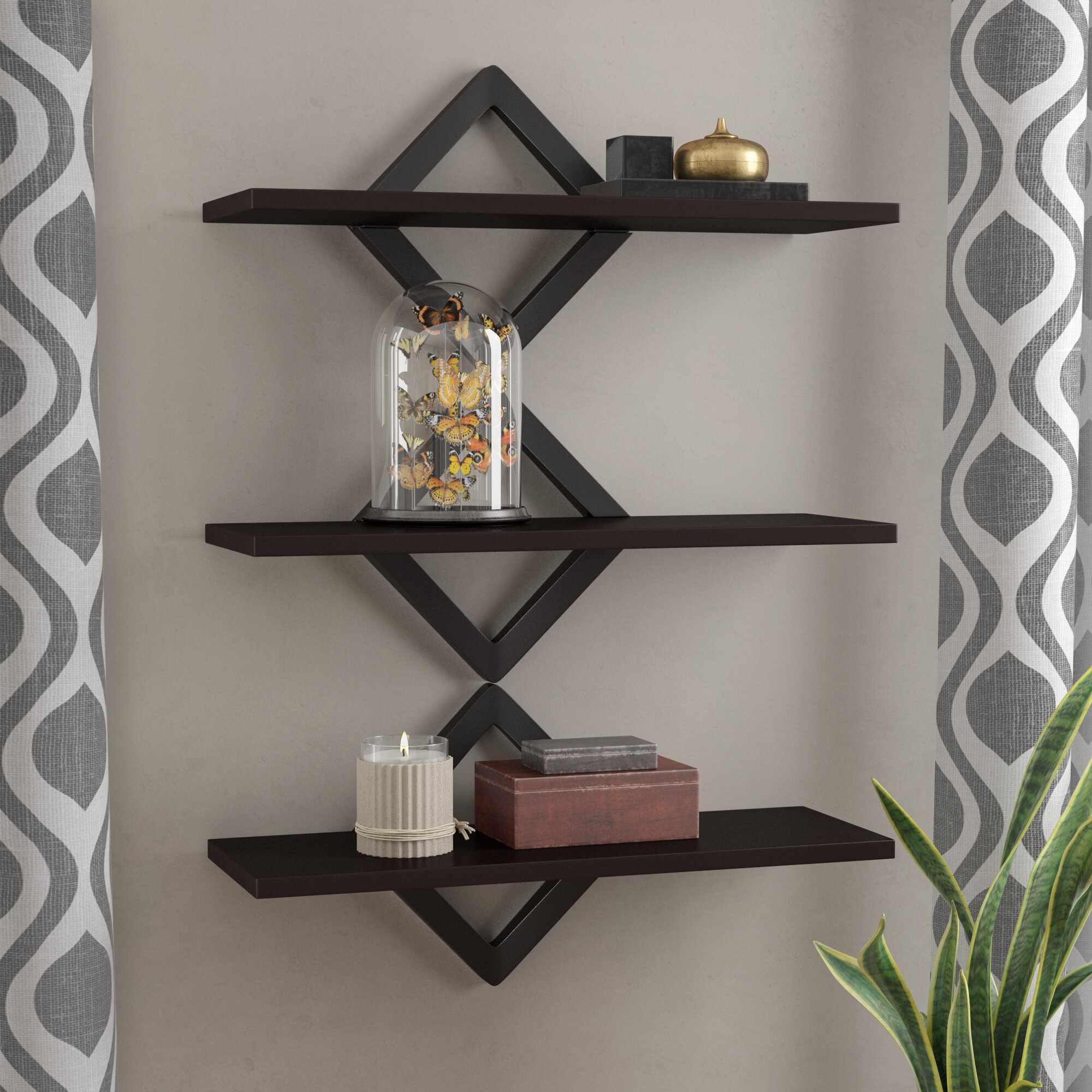 Wayfair  Black Floating Wall & Display Shelves You'll Love in 2024