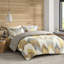Édredon jaune en coton pour lit très grand / très grand, 2 taies décoratives assorties