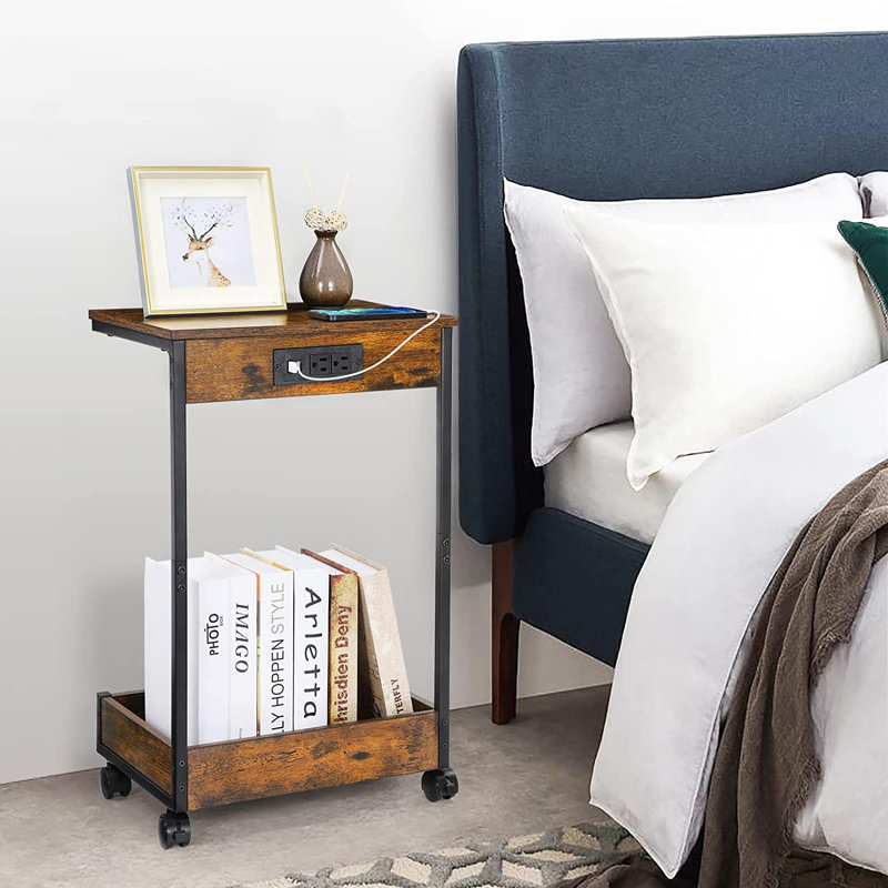 Yacout End Table and Built-In Outlets