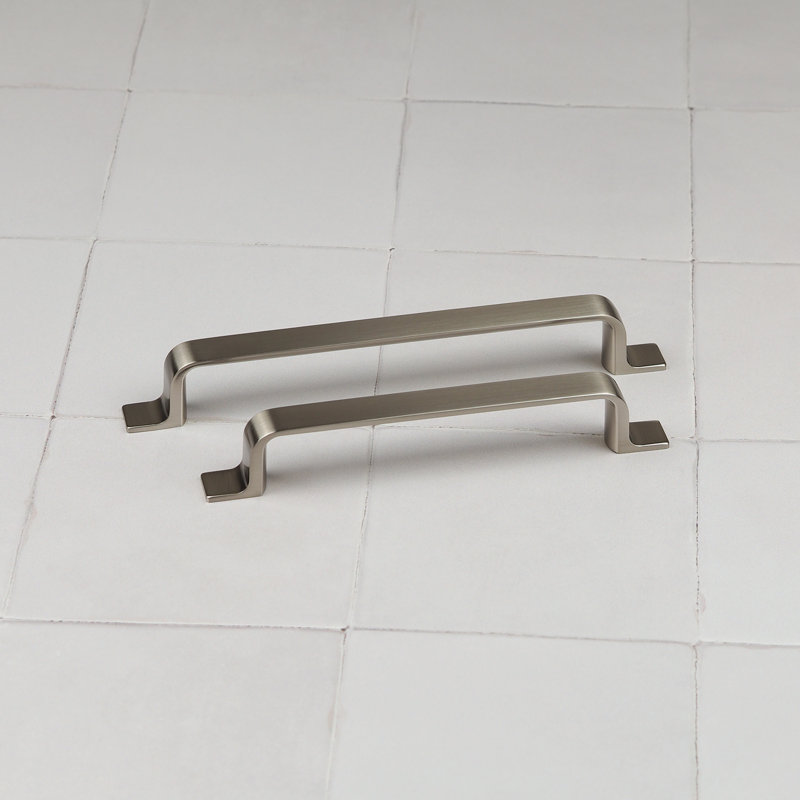 Strap Style Bar Handles in Multiple Finishes, 128mm, Brushed Nickel
