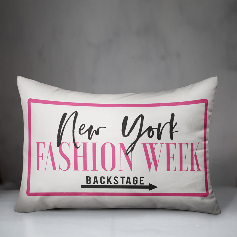  Housse de coussin rectangulaire d'extérieur New York Fashion Week Design