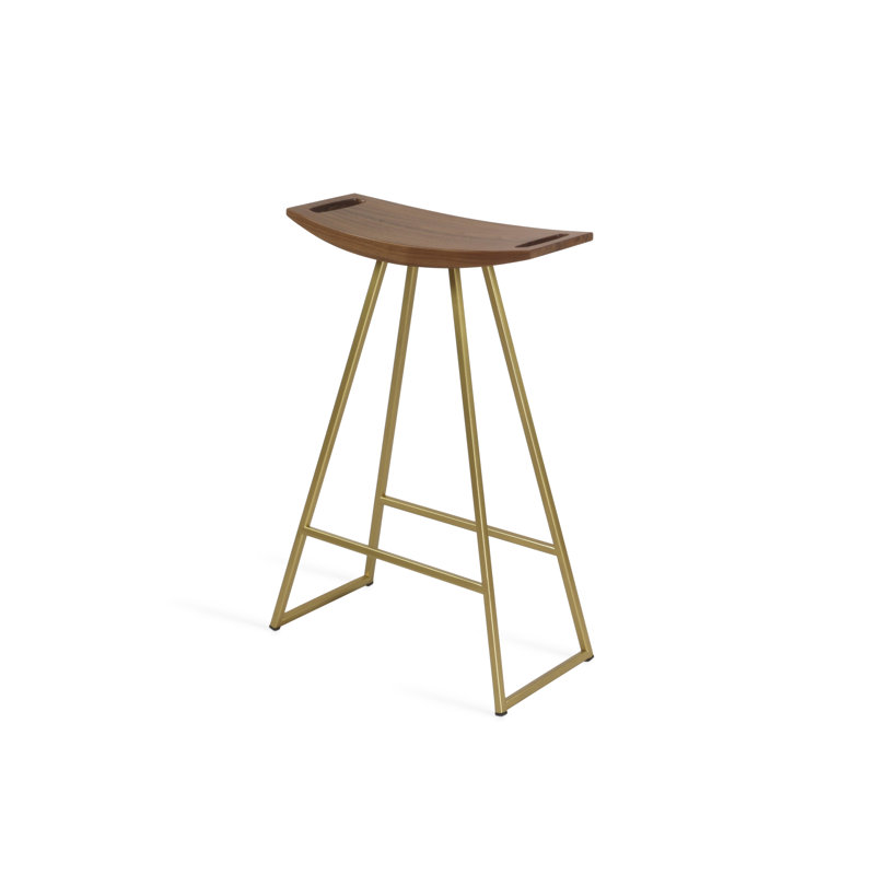 Tabouret de comptoir 24 po Roberts, Noyer, Or cuivré
