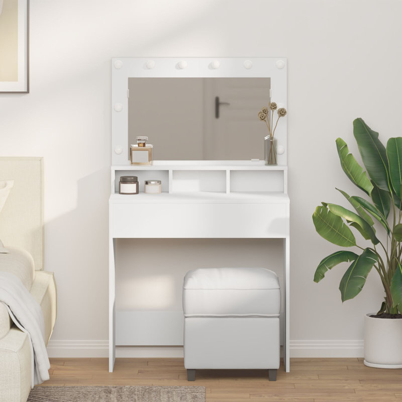 Storage Vanity Table, White