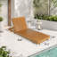 Chaise longue d'extérieur moderne en bois massif - Chaise longue inclinable réglable pour patio-1280701655
