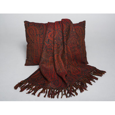 Paisley Wool Throw Pillow