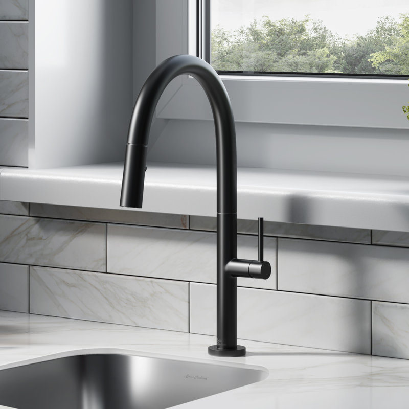 Chalet Single Handle, Pull-Down Kitchen Faucet, Matte Black