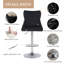 Adjustable Velvet Bar Stools with Nail head Trim for Kitchen Island and Bar-116726581