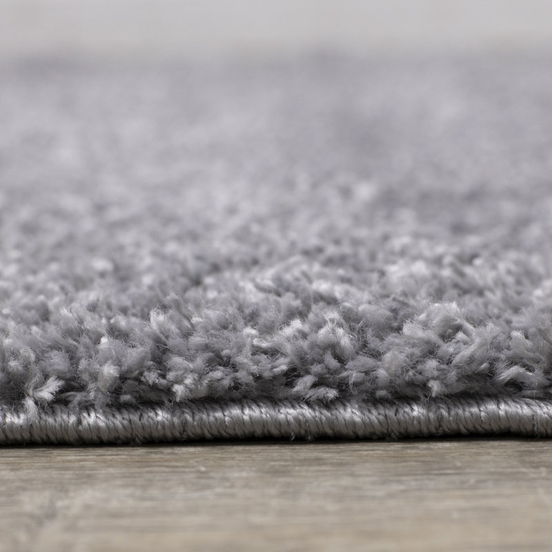 Brio Gray Tonal/Solid Polypropylene Stain Resistant Living Room Carpet, Rectangle 7'10" x 10'6"