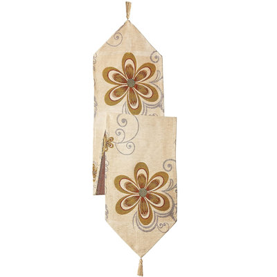 Talus Chenille Floral Table Runner