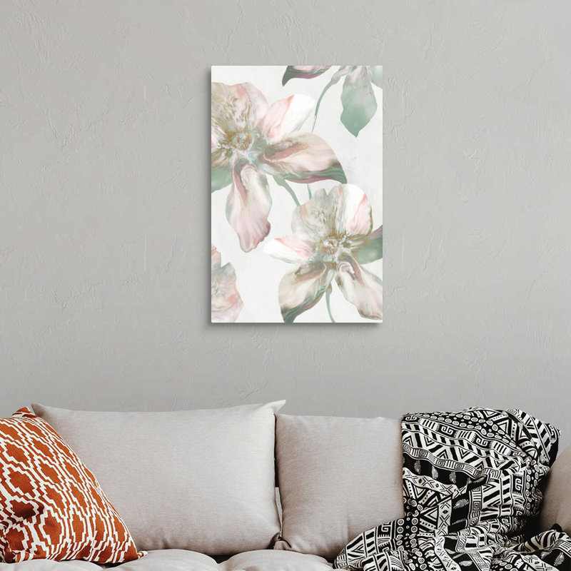 «Silk Blush I» par Eva Watts - reproduction d'art sur toile, Toile tendue, H 30 po x l 20 po x P 1,25 po
