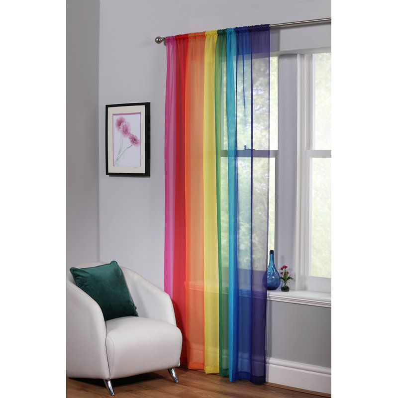 Reuven Voile Semi Sheer Curtain Single Panel, 150cm Width x 229cm Drop