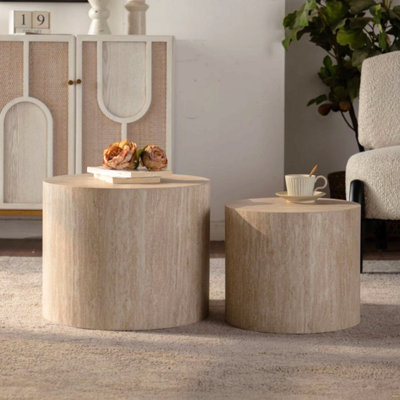 Ensemble de 2 tables basses rondes Nesting