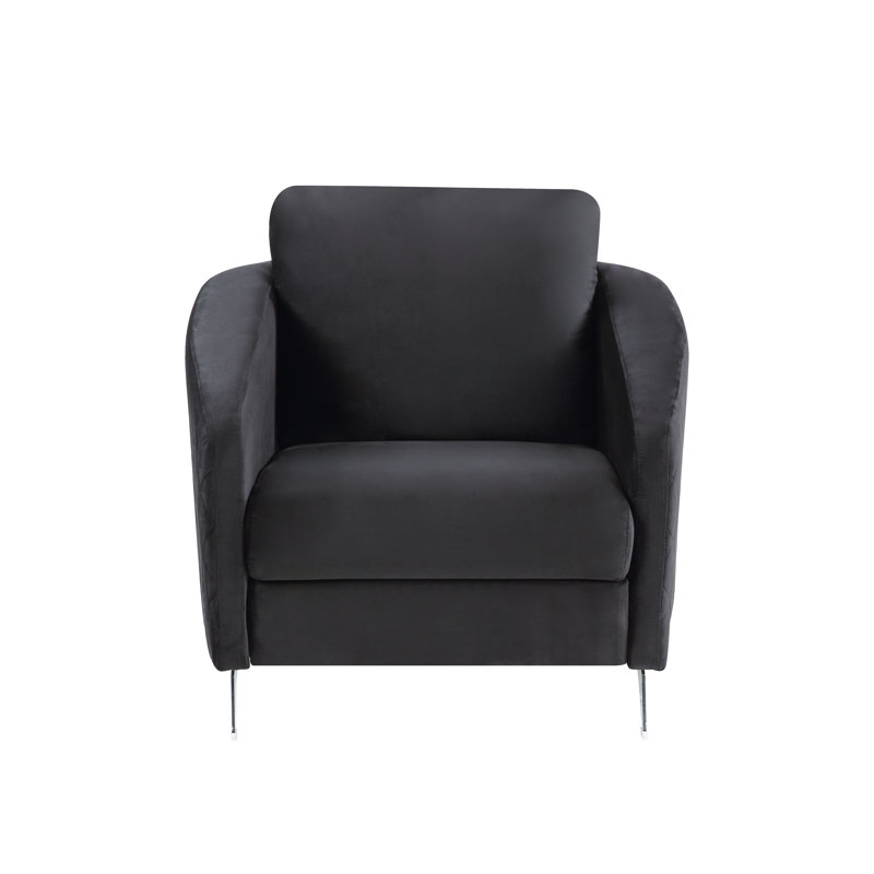 Amadeus Velvet Armchair, Black Velvet