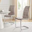 Lenworth Chrome and Glass Rectangular Dining Table Set with 4 Modern Faux Leather Chairs-337263340