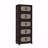 5-Tier Folding Plastic Storage Cabinet with Wheels & Magnetic Doors-1084293748