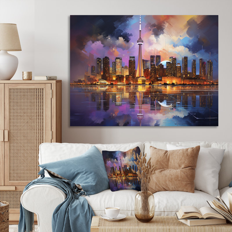 Canada Toronto Reflections II, reproduction d'art sur toile, Toile tendue, H 24 po x l 32 po x P 1 po