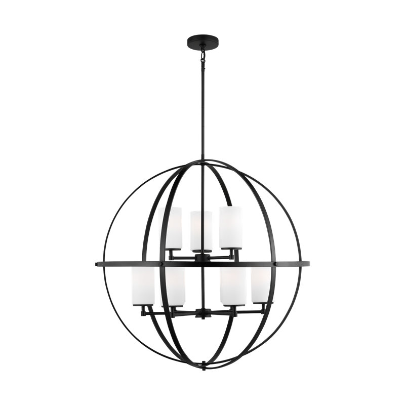 Lustre à neuf lumières Alturas de Génération Éclairage , Non, Noir minuit
