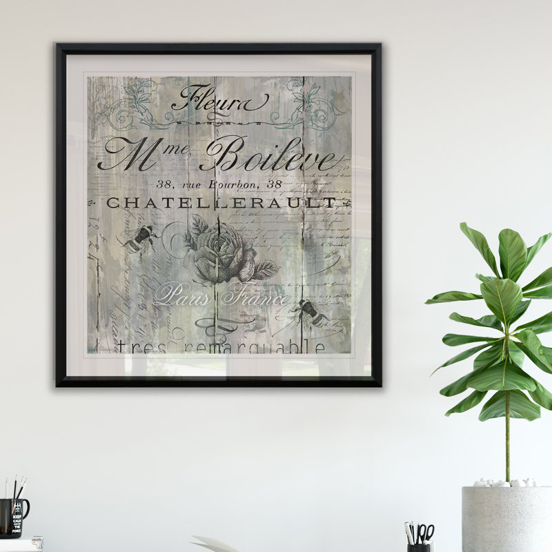 « signs of paris ii », reproduction encadrée, H 30,5 po x l 30,5 po x P 1,5 po