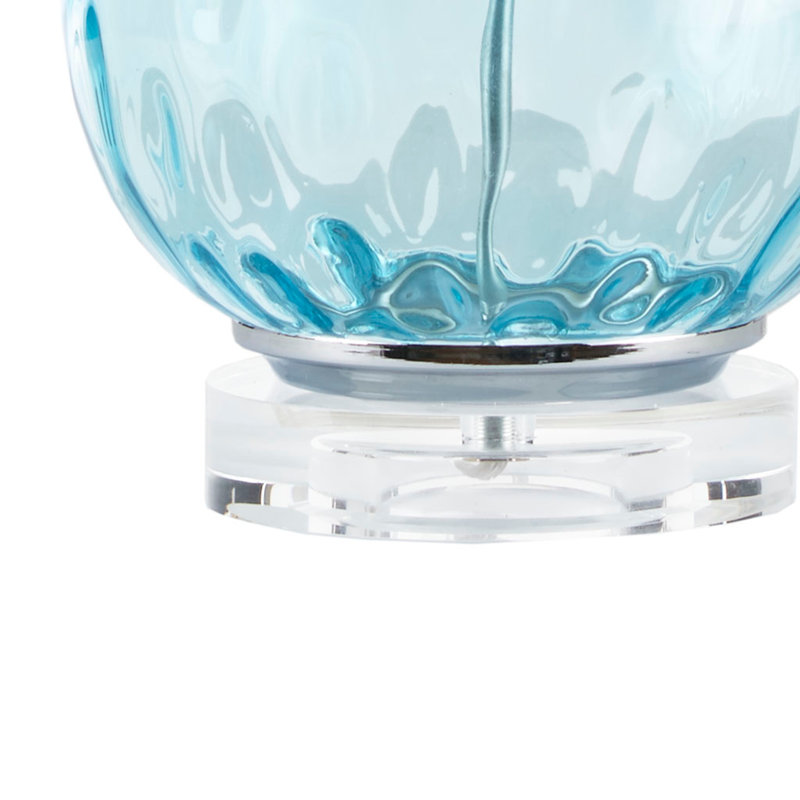 Lampe de table dégradée en verre dégradé, Bleu